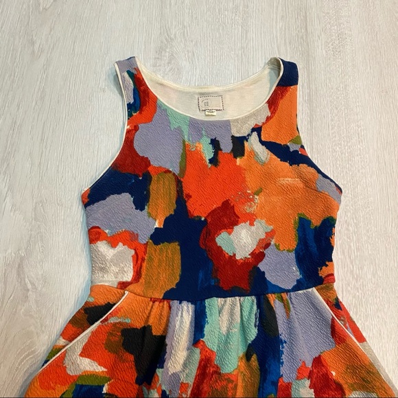 Postmark Anthropologie Lantana Fit Flare Pockets Dress Multicolor Womens Size 2 - Picture 4 of 12